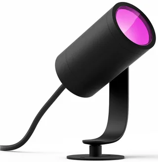 LED Gartenstrahler White & Color Ambiance Lily Spot 1 flg. Erweiterung, Abschaltautomatik, Bluetooth, CCT - über Fernbedienung, Dimmfunktion, Farbsteuerung, Farbwechsel, Leuchtdauer einstellbar, Memoryfunktion, Nachtlichtfunktion, RGB, Smart Home, Timerfunktion, dimmbar über Fern de Philips Hue en Noir – photo produit 3 sur 5