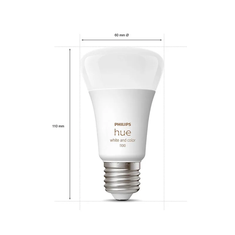 LED lamp 2x E27 8,1 W CCT RGB Bridge Pro van Philips Hue – productfoto 3 van 4