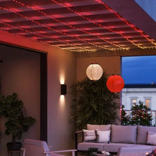 LED lichtketting, CCT RGB 40m van Philips Hue in Zwart, Wit – productfoto 2 van 5