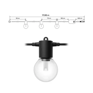 LED lichtketting Festavia Globe 14 m 20 lampjes IP65 van Philips Hue in Zwart, Helder – productfoto 4 van 5