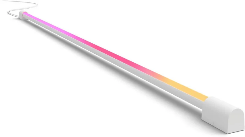 LED Lichtleiste Play Gradient Light Tube 125cm, Abschaltautomatik, Bluetooth, CCT - über Fernbedienung, Dimmfunktion, Farbsteuerung, Farbwechsel, Leuchtdauer einstellbar, Memoryfunktion, Nachtlichtfunktion, RGB, Smart Home, Timerfunktion, dimmbar über Fernbedienung, erweiterbar, mehrere från Philips Hue i Vit – produktbild 1 av 5