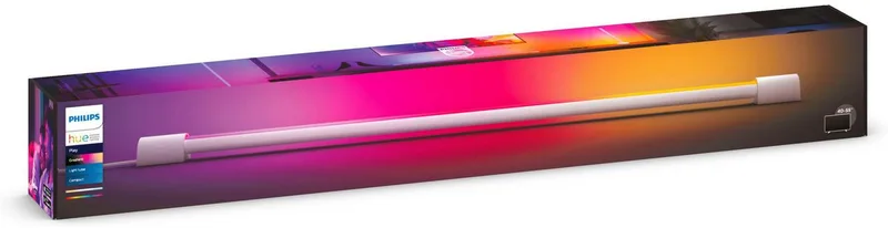 LED Lichtleiste Play Gradient Light Tube schwarz 75cm, Abschaltautomatik, Bluetooth, CCT - über Fernbedienung, Dimmfunktion, Einschlafhilfe, Farbsteuerung, Farbwechsel, Memory, nach Trennung vom Netz, Nachtlichtfunktion, RGB, Smart Home, Timerfunktion, Weckerfunktion, dimmbar über Fernbe by Philips Hue in White – product photo 4 of 5
