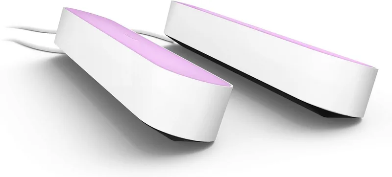LED Lichtleiste White & Color Ambiance Play Lightbar Doppelpack mit Netzteil, Abschaltautomatik, Bluetooth, CCT - über Fernbedienung, Dimmfunktion, Einschlafhilfe, Farbsteuerung, Farbwechsel, Memory, nach Trennung vom Netz, Nachtlichtfunktion, RGB, Smart Home, Timerfunktion, Weckerfunkti van Philips Hue in Wit – productfoto 1 van 5
