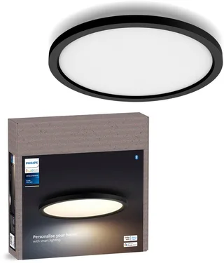 LED Panel White Ambiance Aurelle Panel, Abschaltautomatik, Bluetooth, CCT - über Fernbedienung, Dimmfunktion, Farbsteuerung, Leuchtdauer einstellbar, Memoryfunktion, Nachtlichtfunktion, Smart Home, Timerfunktion, dimmbar über Fernbedienung, erweiterbar, mehrere Helligkeitsstufen, LED fes de Philips Hue en Noir – photo produit 3 sur 5