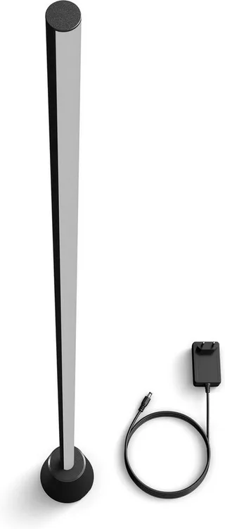 LED Stehlampe Play Stehleuchte, 135 cm, RGBW, Weiß & Farbverläufe, smartes Licht, Abschaltautomatik, Bluetooth, CCT - über Fernbedienung, Dimmer, Dimmfunktion, Farbsteuerung, Farbwechsel, Leuchtdauer einstellbar, Memoryfunktion, Nachtlichtfunktion, RGB, Smart Home, Timerfunktion, Weckerf de Philips Hue en Noir – photo produit 3 sur 5