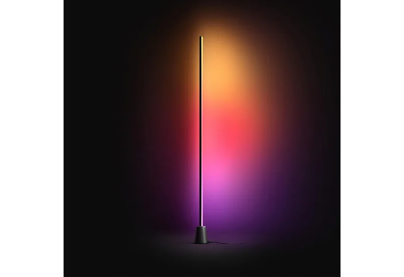 LED Stehlampe Play Stehleuchte, 135 cm, RGBW, Weiß & Farbverläufe, smartes Licht, Abschaltautomatik, Bluetooth, CCT - über Fernbedienung, Dimmer, Dimmfunktion, Farbsteuerung, Farbwechsel, Leuchtdauer einstellbar, Memoryfunktion, Nachtlichtfunktion, RGB, Smart Home, Timerfunktion, Weckerf de Philips Hue en Noir – photo produit 4 sur 5