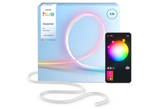 LED-Streifen Essential Flex Gradient LED-Streifen RGBIC farbfähig, lebendige Farben, flexible Innenbeleuchtung, komp. mit gängigen Smart-Home-Assistenten van Philips Hue in Wit – productfoto 1 van 5
