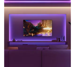 LED-Streifen Flux Gradient LED-Streifen Zubehör, steuerbar per App, RGBWWIC, Verlängerungs-Set, Farbverläufe, selbstklebend, kürzbar från Philips Hue i Vit – produktbild 4 av 5