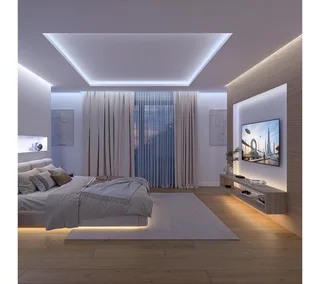 LED-Streifen Flux Gradient LED-Streifen Zubehör, steuerbar per App, RGBWWIC, Verlängerungs-Set, Farbverläufe, selbstklebend, kürzbar från Philips Hue i Vit – produktbild 5 av 5