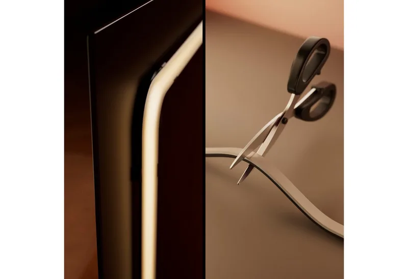 LED-Streifen Play Gradient Lightstrip Pro wahlweise für 65/85/100 Zoll TV, Zuschneidbar, RGBWWIC, weiche Farbverläufe, TV-Synchronisation de Philips Hue en Noir – photo produit 5 sur 5