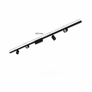 Perifo railsystem 4x spots zwart van Philips Hue – productfoto 4 van 5