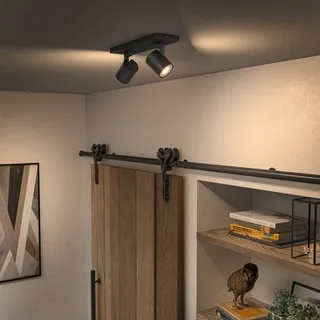 Runner LED spot, 2-lamps, dimschakelaar de Philips Hue en Noir – photo produit 2 sur 4