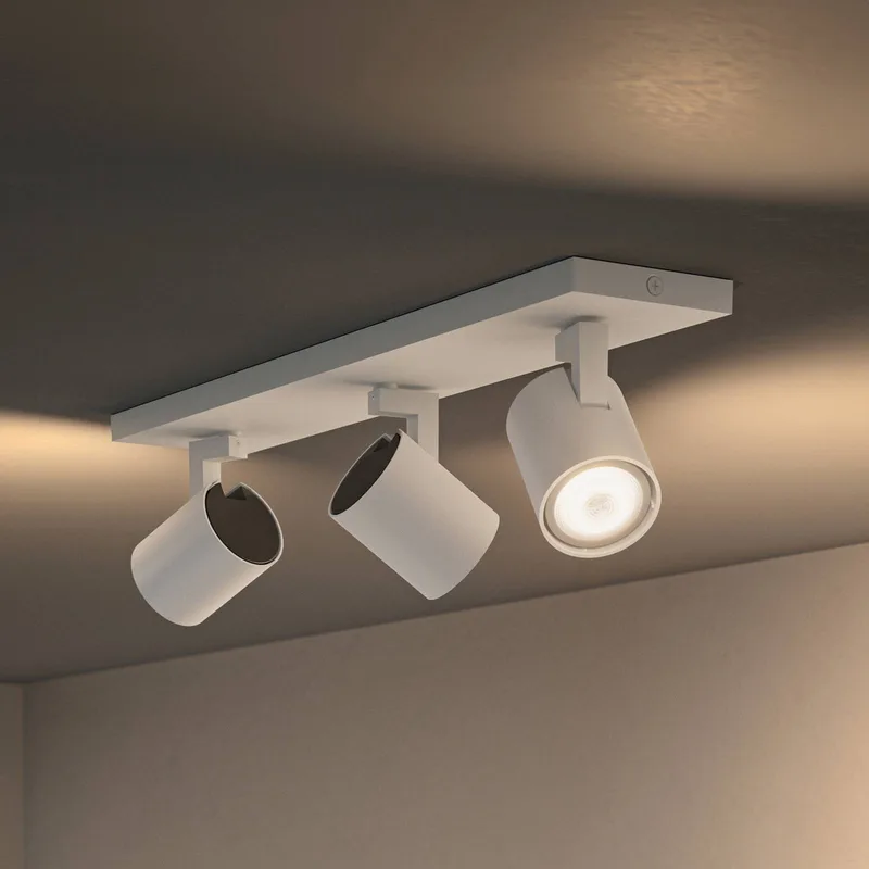 Runner LED-spot, 3-lamps, dimschakelaar de Philips Hue en Blanc – photo produit 1 sur 5