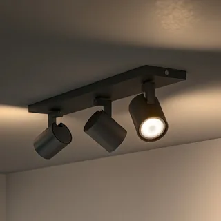 Runner Spot zwart, 3-lamps, GU10-dimmer by Philips Hue – product photo 1 of 3
