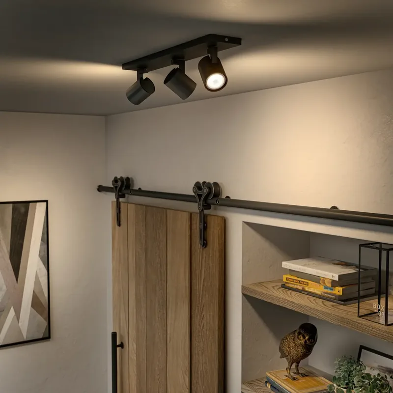 Runner Spot zwart, 3-lamps, GU10-dimmer by Philips Hue – product photo 2 of 3