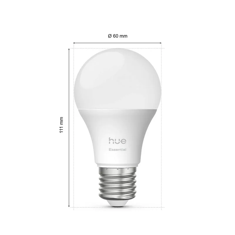 Smart LED lamp E27 A60, 8 W, RGB CCT, set van 3 de Philips Hue – photo produit 2 sur 5