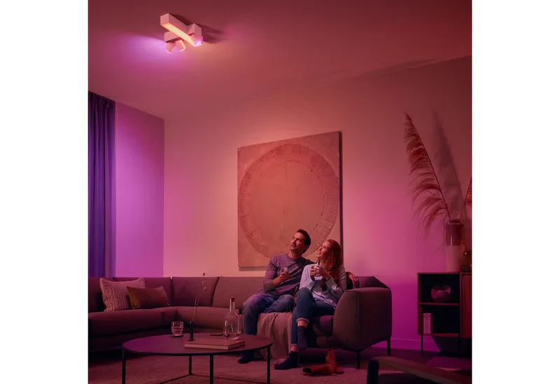 Smarte LED-Leuchte Bundle White & Color Ambiance Centris 3er Spot Abschaltautomatik, Bluetooth, CCT - über Fernbedienung, Dimmer, Dimmfunktion, Farbsteuerung, Farbwechsel, Fernbedienung, Infrarot inkl., Leuchtdauer einstellbar, Memoryfunktion, Nachtlichtfunktion, RGB, Smart Home by Philips Hue in Black – product photo 5 of 5
