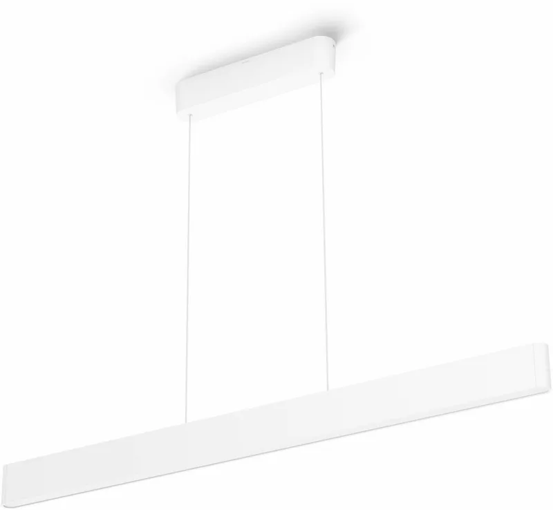 Smarte LED-Leuchte White & Color Ambiance Ensis Pendelleuchte Abschaltautomatik, Bluetooth, CCT - über Fernbedienung, Dimmfunktion, Farbsteuerung, Farbwechsel, Leuchtdauer einstellbar, Memoryfunktion, Nachtlichtfunktion, RGB, Smart Home, Timerfunktion, dimmbar über Fernbedienung, e by Philips Hue in White – product photo 4 of 5