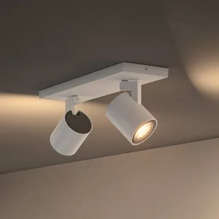 Spot Runner, 2-lamps, GU10, dimmerschakelaar de Philips Hue en Blanc – photo produit 1 sur 4