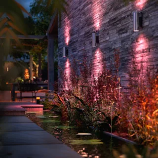 WACA Appear buitenwandlamp van Philips Hue in Roestvrij staal – productfoto 2 van 5