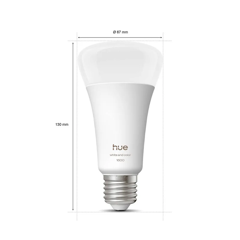 WACA Smart E27 LED, 11,8 W, 1600 lm, CCT, RGB de Philips Hue – photo produit 3 sur 5