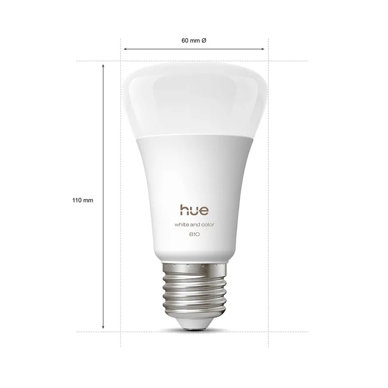 WACA Smart E27 LED, 6 W, 810 lm, CCT RGB set van 2 van Philips Hue – productfoto 3 van 5