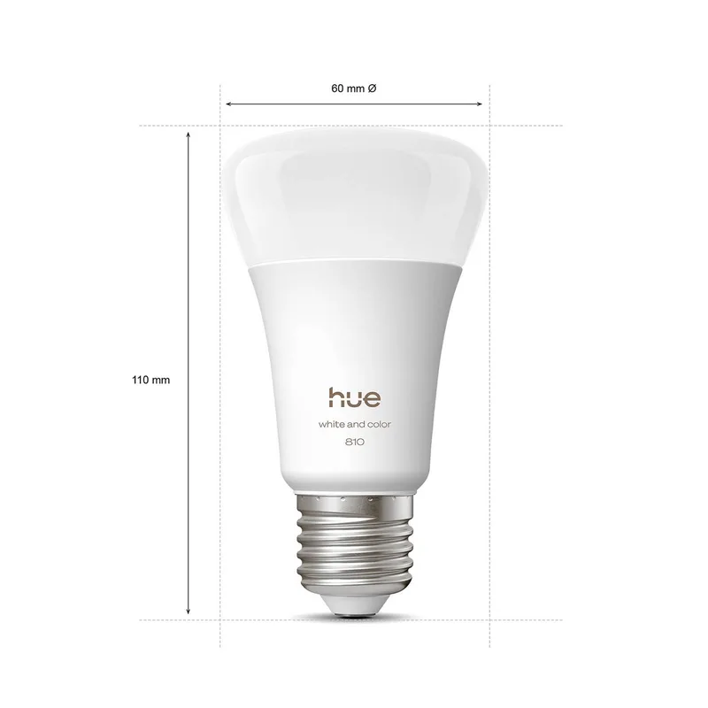 WACA Smart E27 LED, 6 W, 810 lm, CCT RGB set van 4 från Philips Hue – produktbild 3 av 5