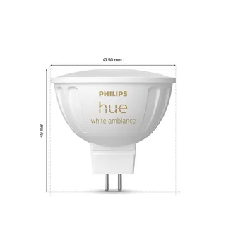 White Ambiance LED lamp 5,1W GU5,3 från Philips Hue i Vit – produktbild 2 av 2