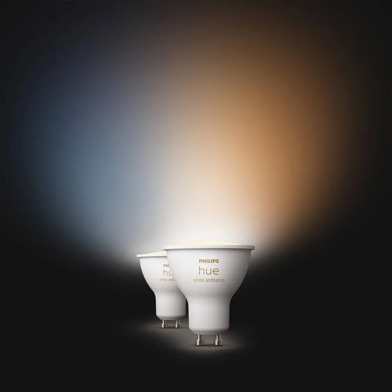 White Ambiance LED-reflectorlamp GU10 4,2 W, set van 2 van Philips Hue – productfoto 2 van 2