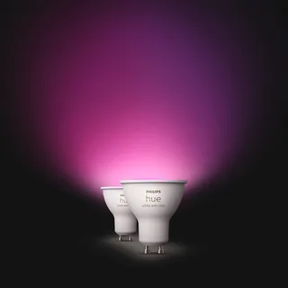 White+Color Ambiance LED GU10 4,2 W, set van 2 van Philips Hue – productfoto 2 van 2