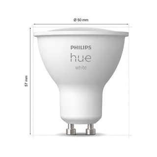 White LED-reflectorlamp GU10 4,2 W, set van 2 van Philips Hue – productfoto 1 van 2