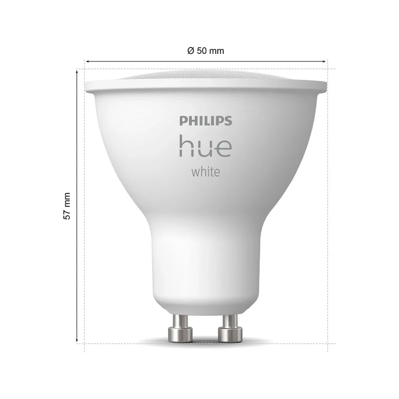 Witte LED reflectorlamp GU10 4,2 W 2.700 K by Philips Hue – product photo 1 of 2