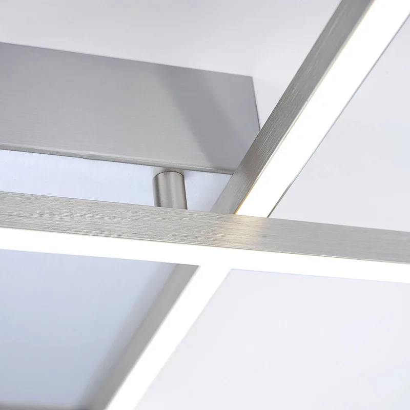 Inigo - LED plafondlamp met afstandsbed. 68 cm de Q-Smart-Home en Zilvergrijs, Blanc – photo produit 3 sur 5