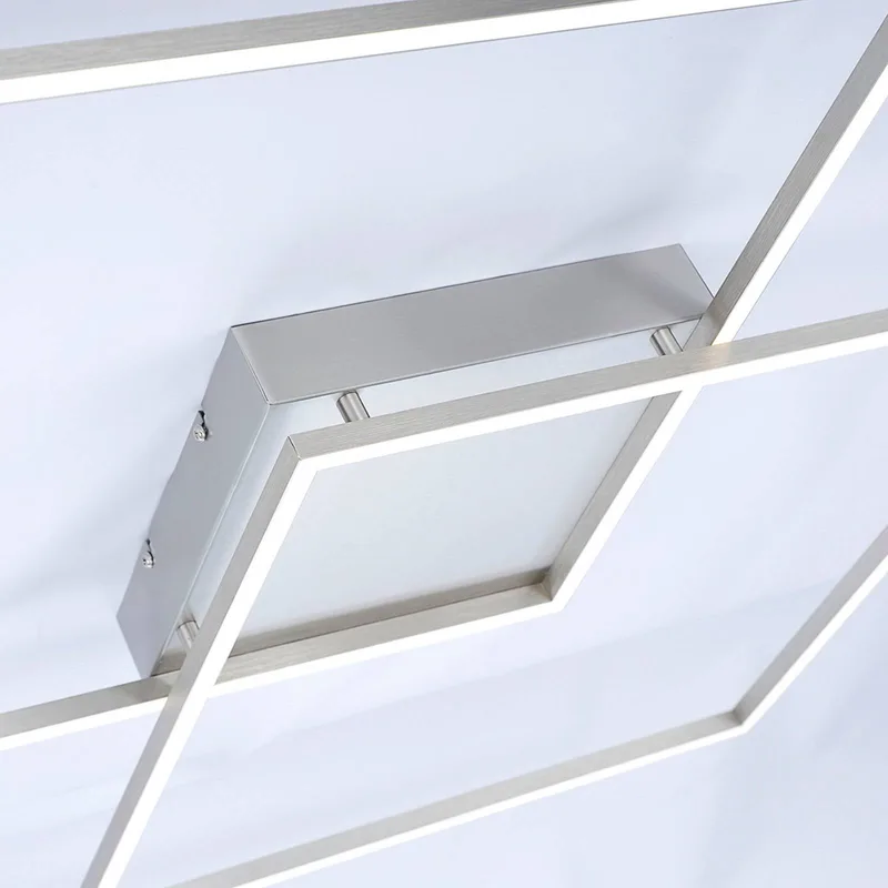 Inigo - LED plafondlamp met afstandsbed. 68 cm de Q-Smart-Home en Zilvergrijs, Blanc – photo produit 2 sur 5
