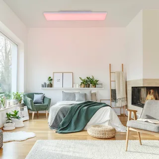 Paul Neuhaus Q-FRAMELESS loftlampe RGBW 120x30cm fra Q-Smart-Home i Hvid – produktbillede 3 af 5