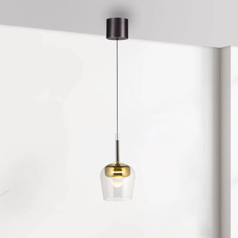 Paul Neuhaus Hänglampa Q-Kon guldfärgad Ø 21 cm från Q-Smart-Home i Guld, Helder – produktbild 3 av 5
