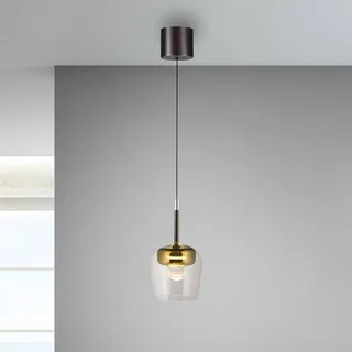 Paul Neuhaus Hänglampa Q-Kon guldfärgad Ø 21 cm från Q-Smart-Home i Guld, Helder – produktbild 1 av 5