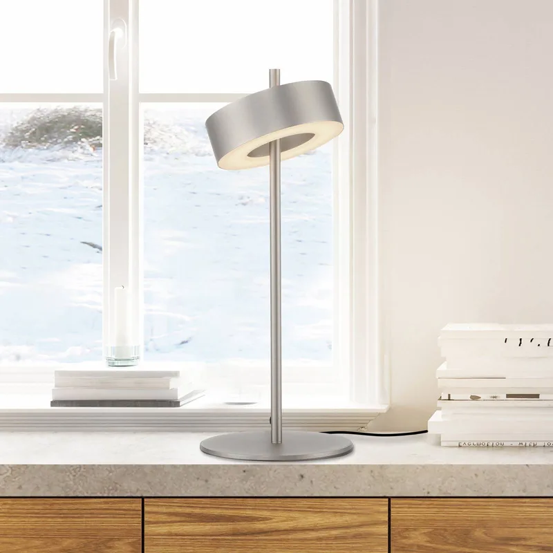 Paul Neuhaus LED-bordlampe Q-Rotate aluminium 40 cm fra Q-Smart-Home i Aluminium – produktbillede 1 af 5