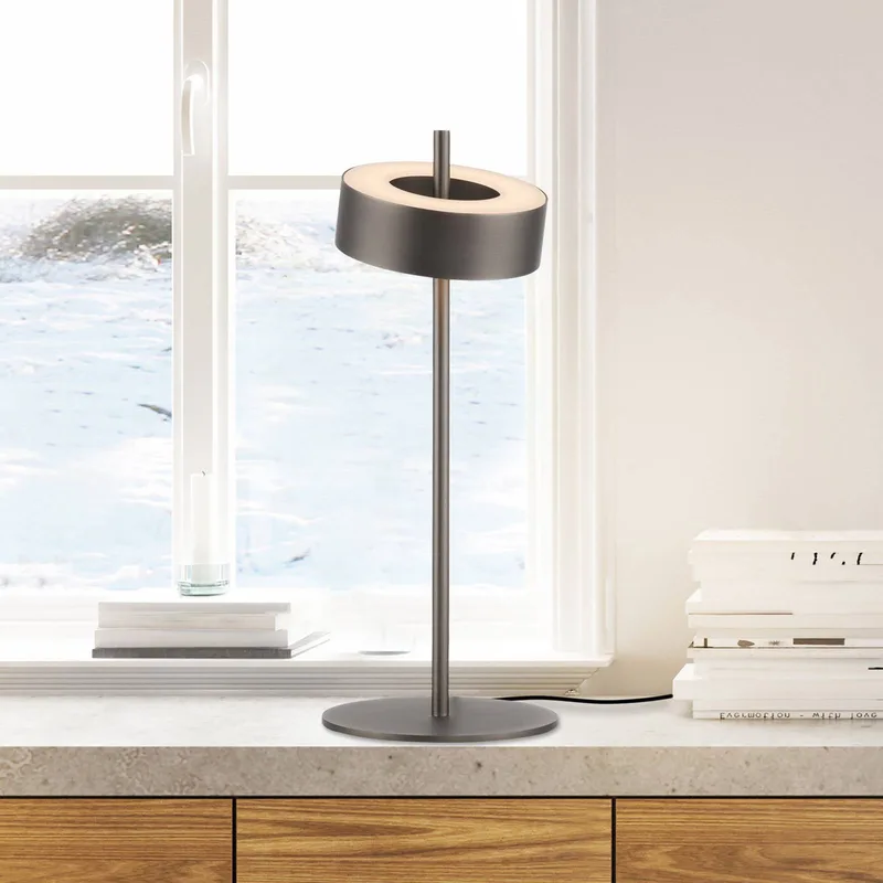 Paul Neuhaus LED tafellamp Q-Rotate donkerbruin 40 cm by Q-Smart-Home in Donkerbruin metallic – product photo 1 of 5