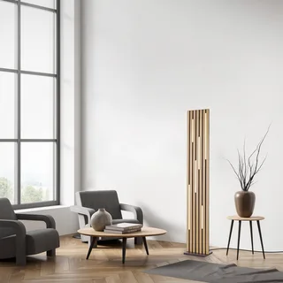 Paul Neuhaus LED-gulvlampe Q-Acoustic træ højde 162 cm fra Q-Smart-Home i Licht hout, Sort – produktbillede 3 af 5