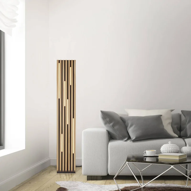 Paul Neuhaus LED-gulvlampe Q-Acoustic træ højde 162 cm fra Q-Smart-Home i Licht hout, Sort – produktbillede 2 af 5
