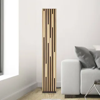 Paul Neuhaus LED-gulvlampe Q-Acoustic træ højde 162 cm fra Q-Smart-Home i Licht hout, Sort – produktbillede 1 af 5