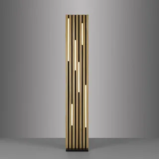 Paul Neuhaus LED-gulvlampe Q-Acoustic træ højde 162 cm fra Q-Smart-Home i Licht hout, Sort – produktbillede 4 af 5