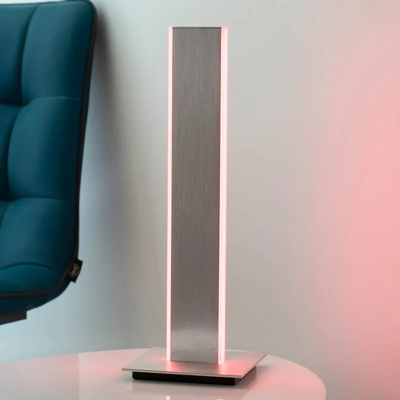 Paul Neuhaus Q-Adriana LED tafellamp, hoogte 40cm von Q-Smart-Home in Gesatineerd aluminium – Produktfoto 1 von 5