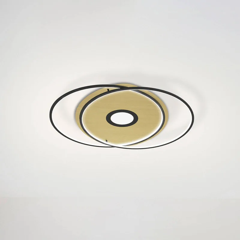 Paul Neuhaus Q-AMIRA LED-taklampa oval, svart från Q-Smart-Home i Svart, Guld – produktbild 1 av 5
