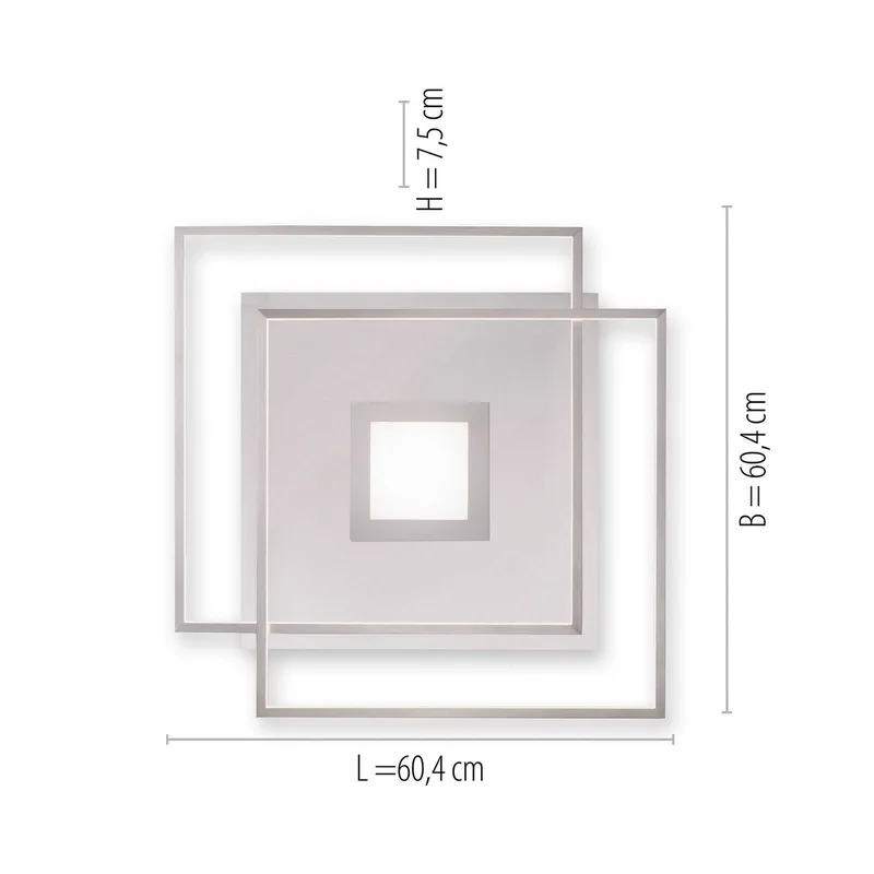 Paul Neuhaus Q-AMIRA LED plafondlamp, zilver by Q-Smart-Home in Silver, Staal – product photo 3 of 5