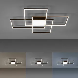 Paul Neuhaus Q-ASMIN LED plafondlamp, 80 x 80 cm de Q-Smart-Home en Noir, Blanc – photo produit 4 sur 5