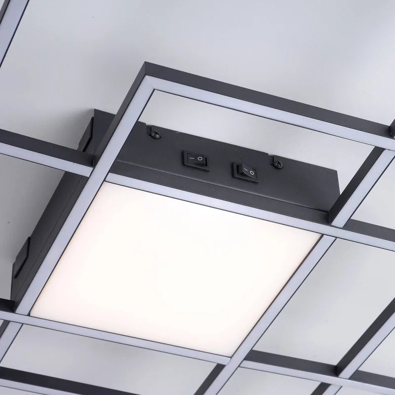 Paul Neuhaus Q-ASMIN LED plafondlamp, 80 x 80 cm de Q-Smart-Home en Noir, Blanc – photo produit 5 sur 5