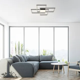Paul Neuhaus Q-ASMIN LED plafondlamp, 80 x 80 cm de Q-Smart-Home en Noir, Blanc – photo produit 2 sur 5