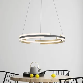 Paul Neuhaus Q-Beluga LED hanglamp, messing van Q-Smart-Home in Messing mat, Antraciet – productfoto 1 van 4